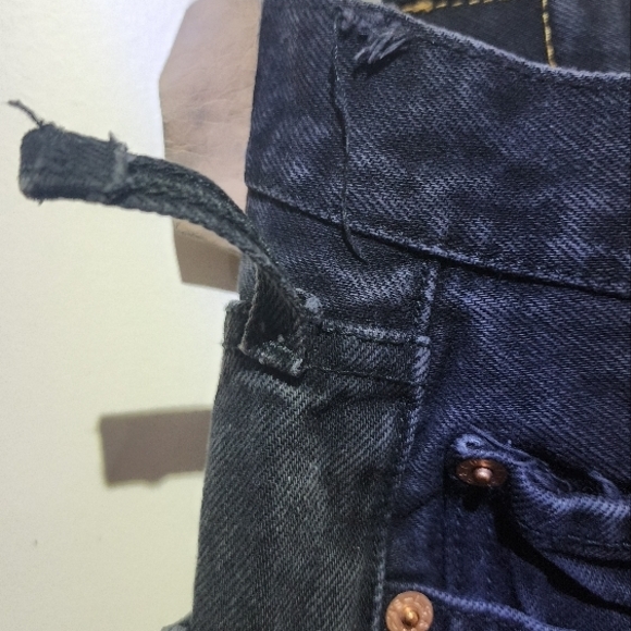 2x Men's Vintage Levi's 501 Black W34 L32 - Picture 6 of 13